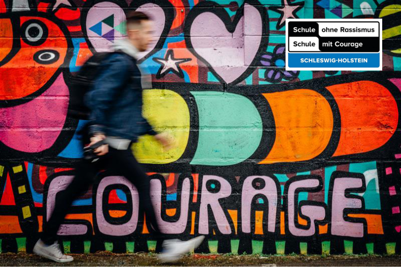 Grafitti Courage Schriftzug
